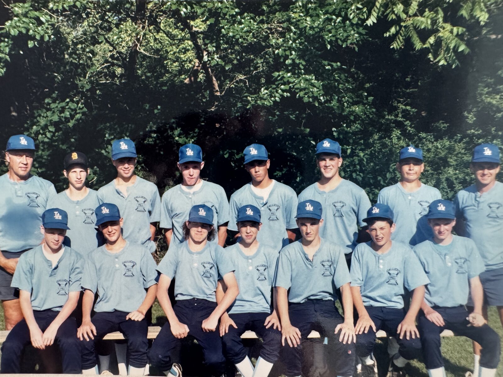 Matt's 1991 All Stars baseball team, coached by his dad